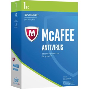 Obrázek McAfee AntiVirus 2018, licence pro nového uživatele, počet licencí 1, platnost 1 rok